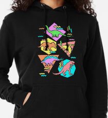 Neunziger Jahre Dinosaurier Muster Leichter Hoodie
