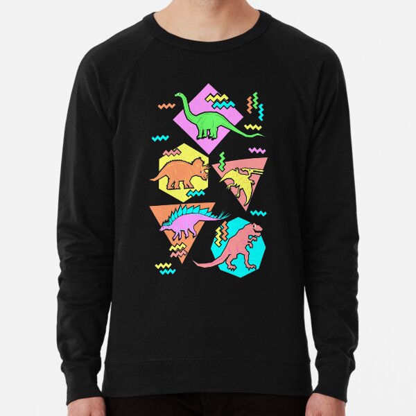 Nineties Dinosaurs Pattern Lightweight Sweatshirt