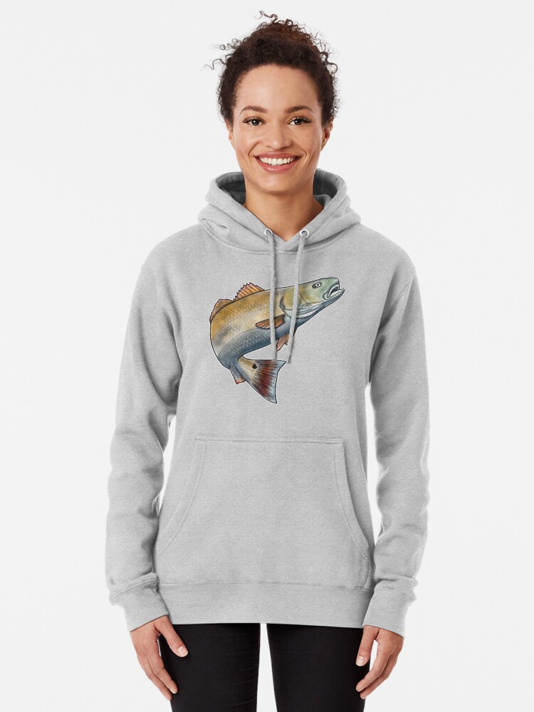Red Drum Fish Saltwater Game Bull Fishing Pullover Hoodie