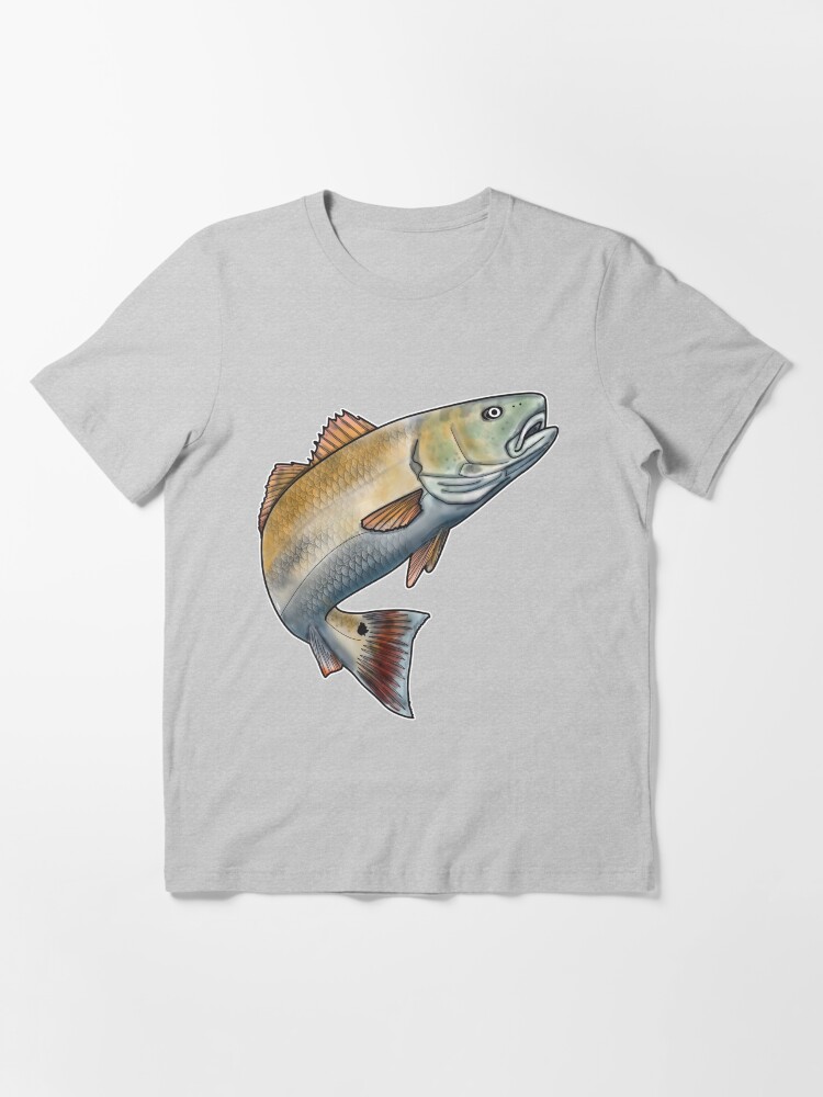 Red Drum Fish Saltwater Game Bull Fishing T Shirt By Bigraydesigns Redbubble