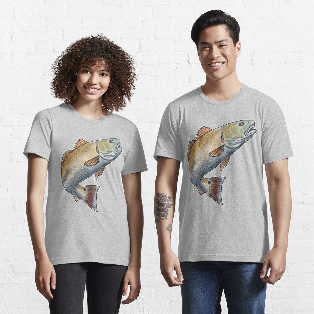Red Drum Fish Saltwater Game Bull Fishing T Shirt By Bigraydesigns Redbubble