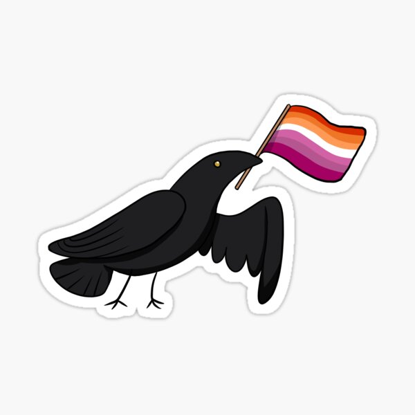 Pride Corvids - Lesbian Sticker