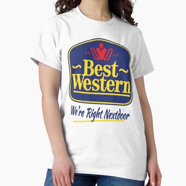 Vista previa del artículo con la obra «Best Western encima de mi», diseñado y vendido por getpressedshirt.