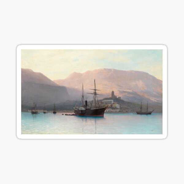 View of the Cathedral of St John Chrysostom, Yalta, 1886 Sticker