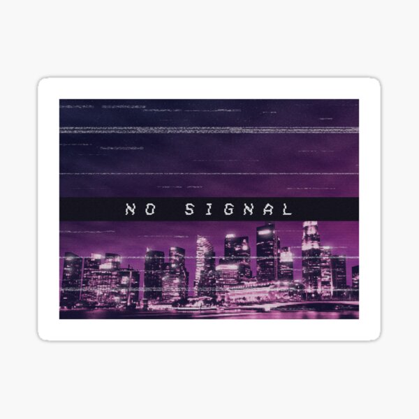 No Signal - vaporwave-inspired art Sticker
