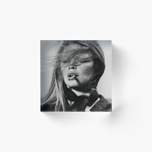 Brigitte Bardot Smoking Acrylic Block
