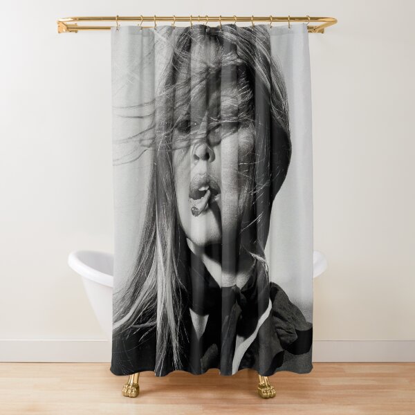 Brigitte Bardot Smoking Shower Curtain