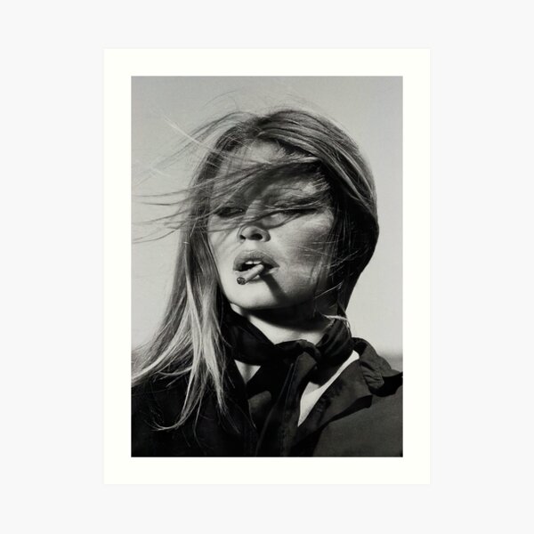 Brigitte Bardot Smoking Art Print