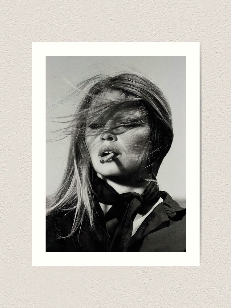 Brigitte Bardot Rauchen Kunstdruck Von Modernretro Redbubble