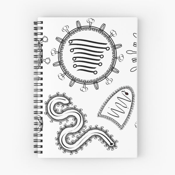Item preview, Virion Assortment (Black Lineart) designed and sold by VirologyGeek.