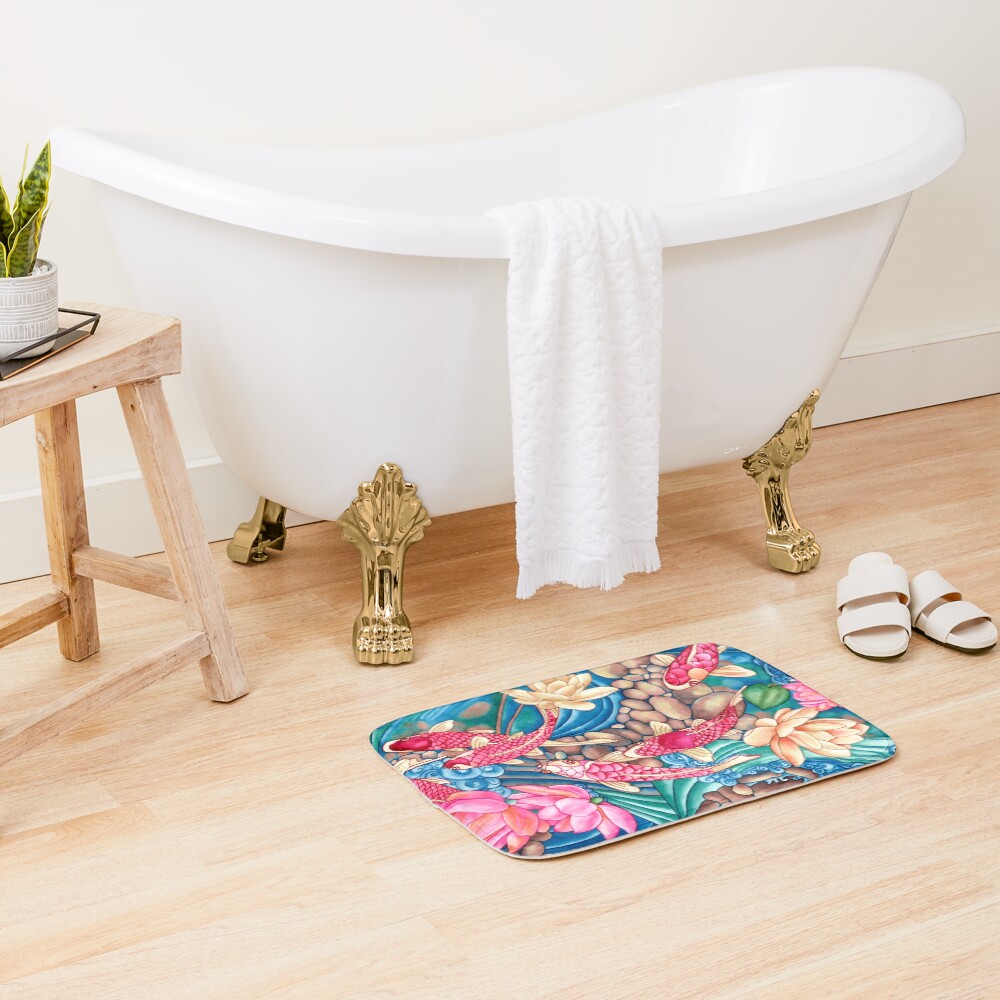 Koi Pond Bath Mat