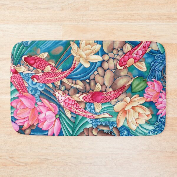 Koi Pond Bath Mat