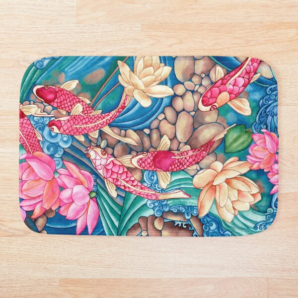 Koi Pond Bath Mat
