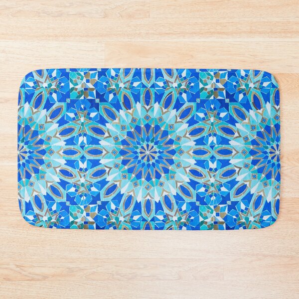 Item preview, Moroccan Tile - Zellige Wall II Cobalt designed and sold by TRVLR Designs.