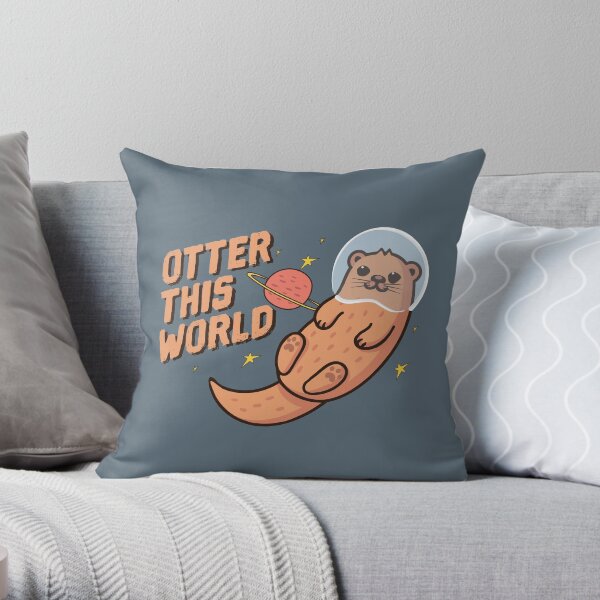 Otter this world Throw Pillow