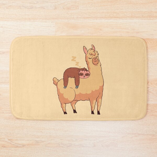 Item preview, Sleepy Sloth Sleeping on Llama designed and sold by Cute and Funny Animal Art Designs.