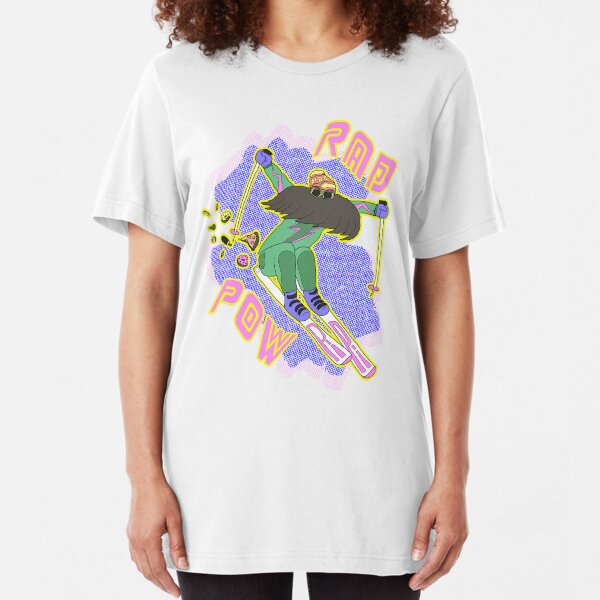 True '80s Ski Legend - Rad Pow Slim Fit T-Shirt