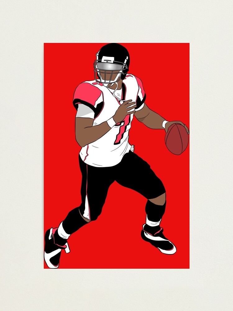 Michael Vick Atlanta Falcons Football Illustrated Art Poster 