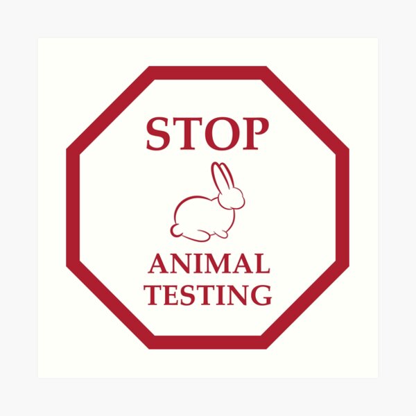 Stop animal testing sign Stop animal testing sign