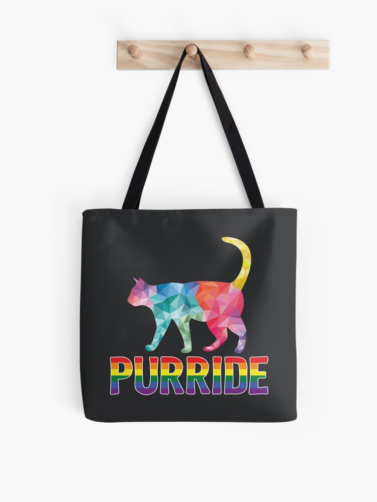 pride tote bag, rainbow cats purride carryall bag