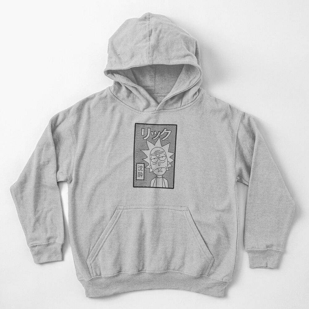Rick and Morty | Retro Japanese Rick Kids Pullover Hoodie