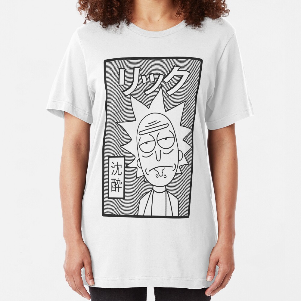 Rick and Morty | Retro Japanese Rick Slim Fit T-Shirt