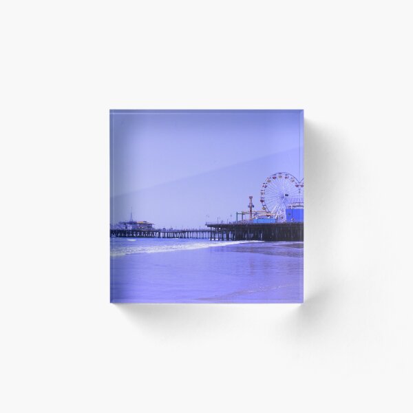 Purple Haze Santa Monica Pier Acrylic Block
