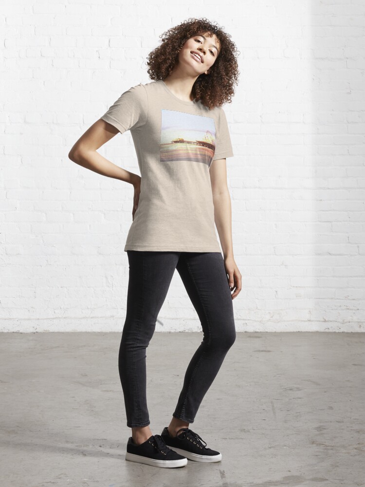 Alternate view of Santa Monica Pier Sunrise Essential T-Shirt
