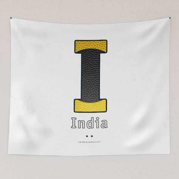 Item preview, India - Navy Alphabet - Leather designed and sold by Art-Frankenberg.
