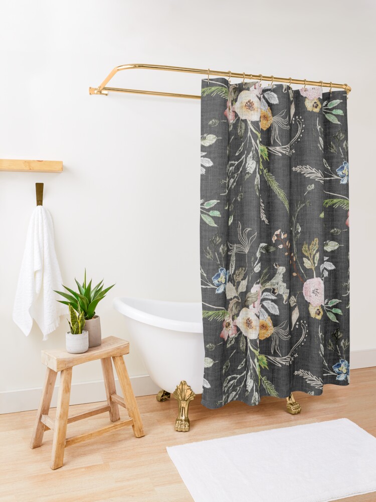 Alternate view of La Boheme Floral Shower Curtain