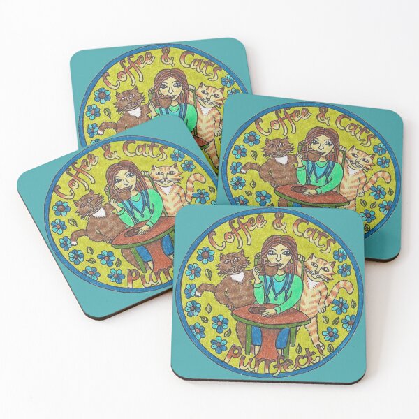 Item preview, Coffee and Cats designed and sold by PaniaBrown.