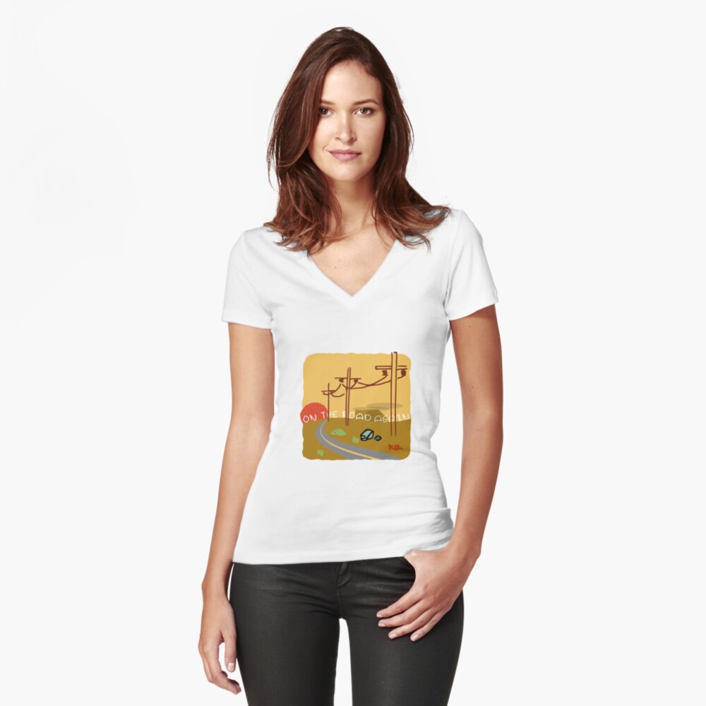 Item preview, Fitted V-Neck T-Shirt designed and sold by atelierkota.