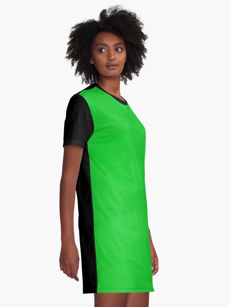 bright green t shirt dress