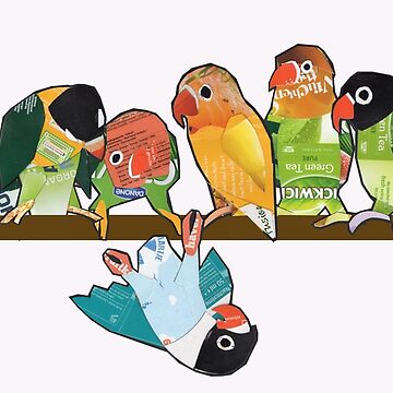 Artwork thumbnail, Seven lovebirds by Ruud van Koningsbrugge