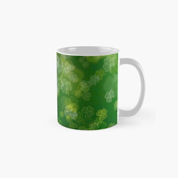 Dreamy Lucky Shamrock Bokeh Classic Mug