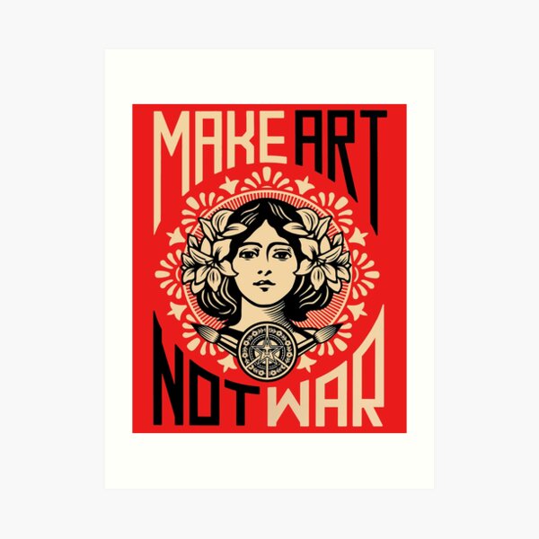 Make Art Not War Symbol Art Print