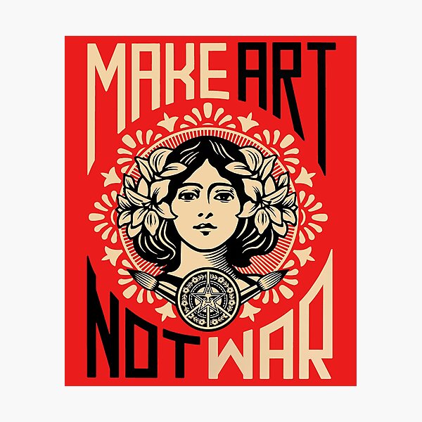 Make Art Not War Symbol Photographic Print