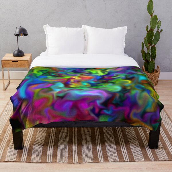 Unicorn Rainbow Smoke Throw Blanket
