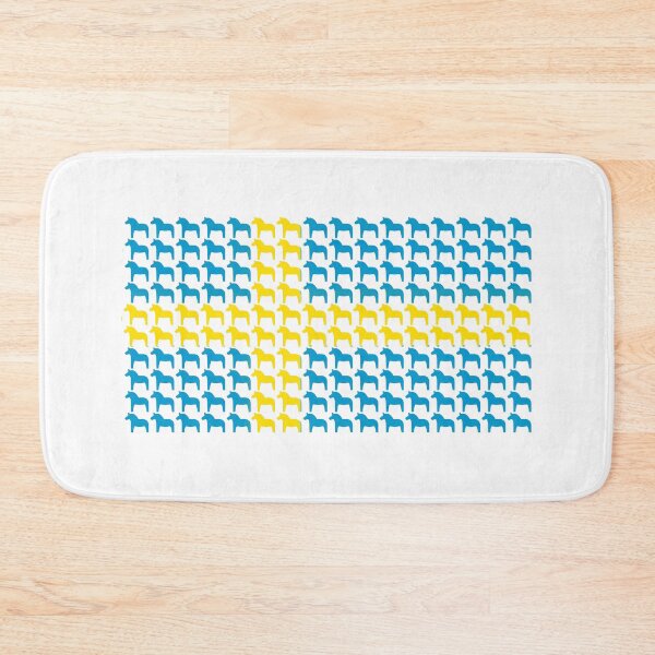 Item preview, Dala Horse Swedish Flag Dalecarlian Horses Nordic Sweden designed and sold by funnytshirtemp.