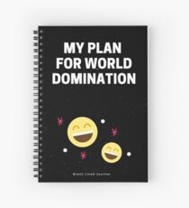 Funny Quote Notebook "My plan for world domination" Gag Gift Spiral Notebook