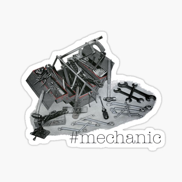 "The 1950s Mechanics Toolbox " Sticker by taspaul | Redbubble