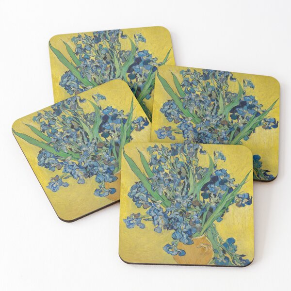 Item preview, Vincent Van Gogh - Still Life, Vase with Irises Against a Yellow Background designed and sold by NewNomads.