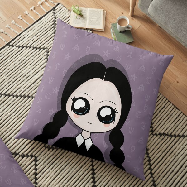 Kawaii Wednesday Addams Floor Pillow