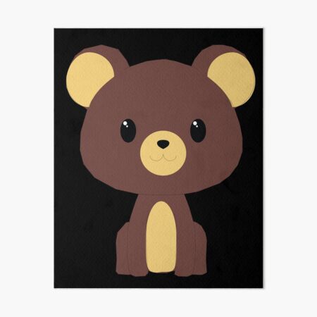 Little Brown Bear Art Board Prints Redbubble - cutesy polar bear hood roblox