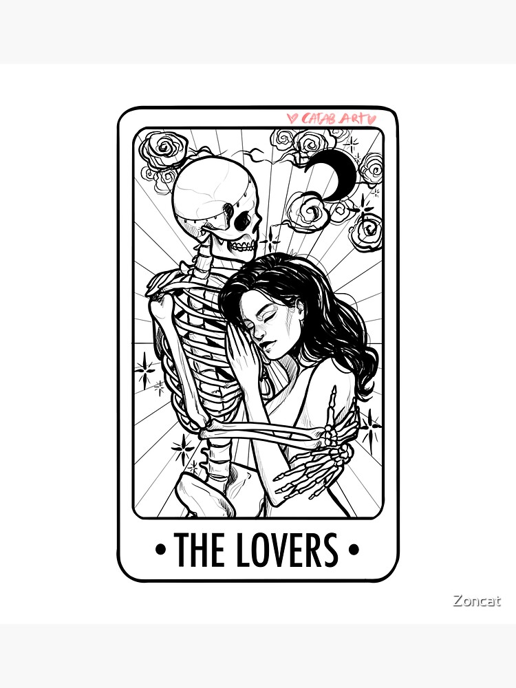 "THE LOVERS tarot" Sticker by Zoncat Redbubble