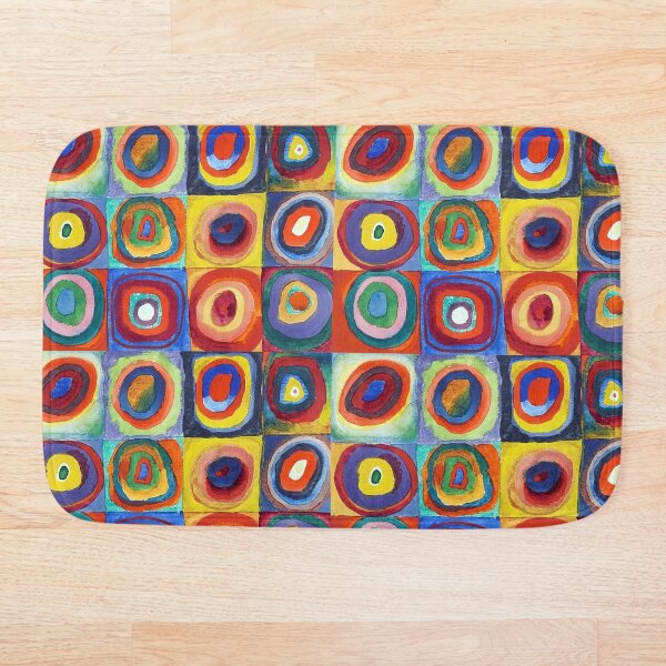 Wassily Kandinsky - Color Study, Squares with Concentric Circles - Bauhaus Art Bath Mat