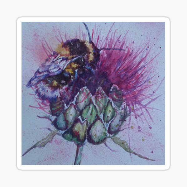 Item preview, Scottish Thistle and bee designed and sold by Suzanne Thomson.