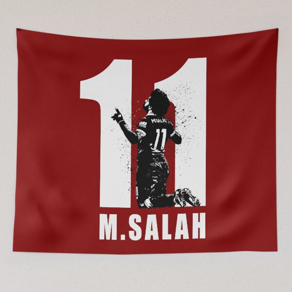 Item preview, Soccer art / Salah on white 11 designed and sold by designwowow.