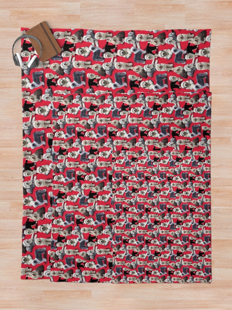 Alternate view of The Old English Sheepdog Throw Blanket
