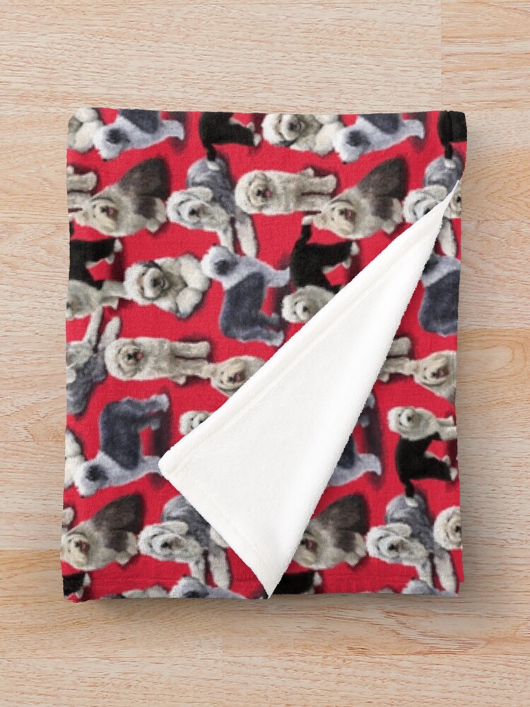 Alternate view of The Old English Sheepdog Throw Blanket